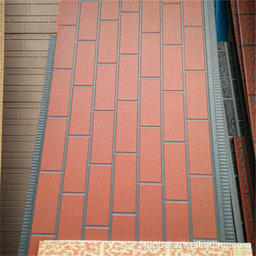 Standard Brick Texture Pu Sandwich Panels Insulated Pu Foam Sandwich Panel For Prefabricated House Manufactory